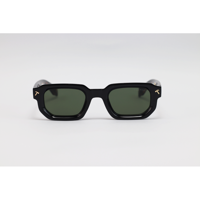 Tom Ford - 98155 - Black Green - Acetate - Rectangle - Sunglasses