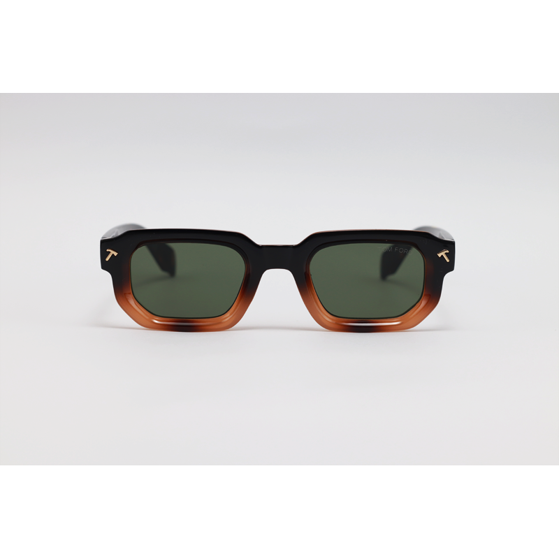 Tom Ford - 98155 - Tortoise Green - Acetate - Rectangle - Sunglasses