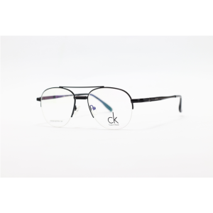 Calvin Klein - 030 - Black - Metal - Aviator - Half Rim - Eyewear