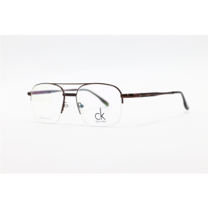 Calvin Klein - 032 - Bronze - Metal - Rectangle - Double Bridge - Half Rim - Eyewear