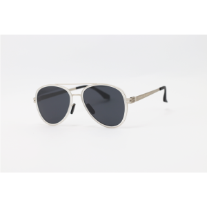 Porsche Design - 012 - Silver Black - Metal - Aviator - Polarized - Double Bridge - Sunglasses
