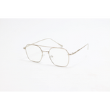 GM – 3545 – Silver – Metal - Blue Cut - Rectangle – Double Bridge – Eyewear