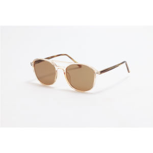 Dior - 10050 - Brown Translucent - Acetate - Aviator - Double Bridge - Polarized - Sunglasses