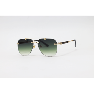 Louis Vuitton - 3151 - Golden Green Gradient - Metal - Double Bridge - Aviator - Rimless - Sunglasses