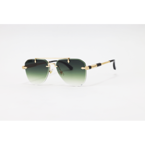 Chopard - 3170 - Golden Green Gradient - Metal - Aviator - Double Bridge - Rimless - Sunglasses