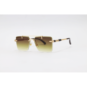 Chopard - 3171 - Golden Brown Gradient - Metal - Rectangle - Double Bridge - Rimless - Sunglasses