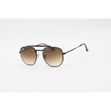 Ray Ban - 3648 - Marshall - Black Brown Gradient - Metal - Double Bridge - Sunglasses