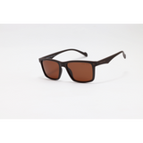 Hugo Boss - 21034 - Matte Brown - Acetate - Rectangle - Polarized - Sunglasses