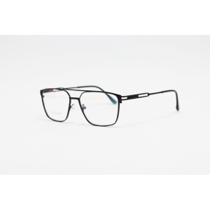 Carrera - 7702 - Black - Metal - Rectangle - Double Bridge - Eyewear