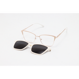Dior - 2254 - Golden - Metal - Cat Eye - Dual - Polarized - Attachment - Eye Wear - Sunglasses