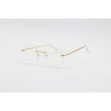Dior - 1022 - Golden - Metal - Blue Cut - Rimless - Square - Eyewear