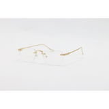 Dita - 01091 - Golden - Metal - Blue Cut - Rimless - Rectangle - Eyewear