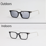 Moscot - 8211 - Black - Acetate - Metal - Transition - Blue Cut - Rectangle - Eyewear