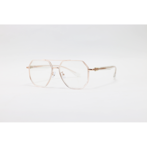 Fleur Di Lis – 6205 – Rose Gold – Acetate - Metal - Blue Cut - Double Bridge – Eyewear