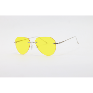 Cartier – 8372 – Silver Yellow - Metal – Rimless – Sunglasses