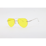 Cartier – 8372 – Silver Yellow - Metal – Rimless – Sunglasses