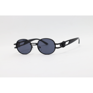 Versace - 2053 - Black - Metal - Oval - Sunglasses