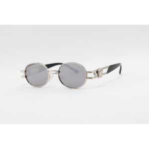 Versace - 2053 - Silver Mercury - Metal - Oval - Sunglasses