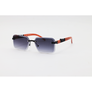 Cartier - 22512 - Wooden Black Gradient - Metal - Rimless - Rectangle - Sunglasses