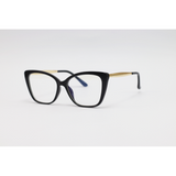 Dior - 92313 - Golden Black - Acetate - Metal - Blue Cut - Cat Eye - Eyewear
