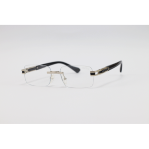 Dita - 98005 - Silver Black - Acetate - Metal - Blue Cut - Rimless - Rectangle - Eyewear