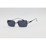 Fleur Di Lis - 98063 - Black - Metal - Rimless - Rectangle - Sunglasses