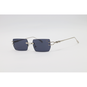Fleur Di Lis - 98063 - Silver Black - Metal - Rimless - Rectangle - Sunglasses