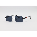 Prada - 5G74 - Black - Metal - Rimless - Rectangle - Sunglasses