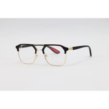 Ray Ban -  - Golden Black - Acetate - Metal - Blue Cut - Double Bridge - Rectangle - Eyewear