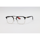Ray Ban - - Silver Black - Acetate - Metal - Blue Cut - Double Bridge - Rectangle - Eyewear